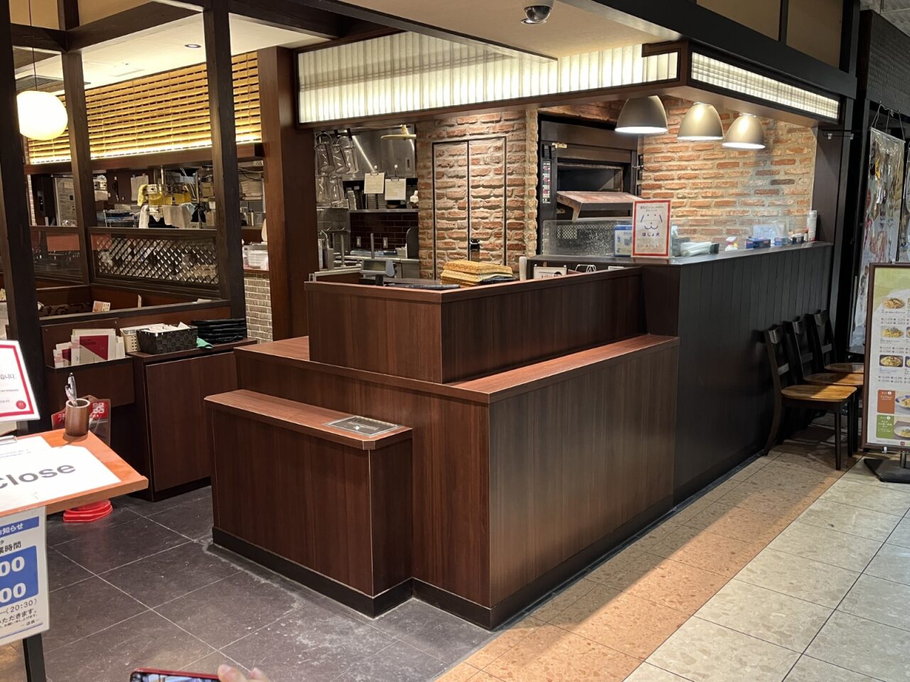 パスタ店の店内内装